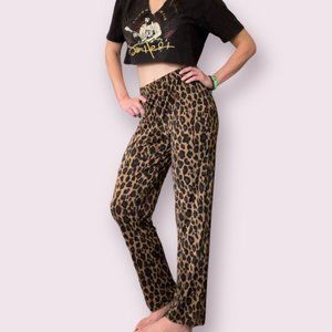 Leopard Cat Print Pants - image 1